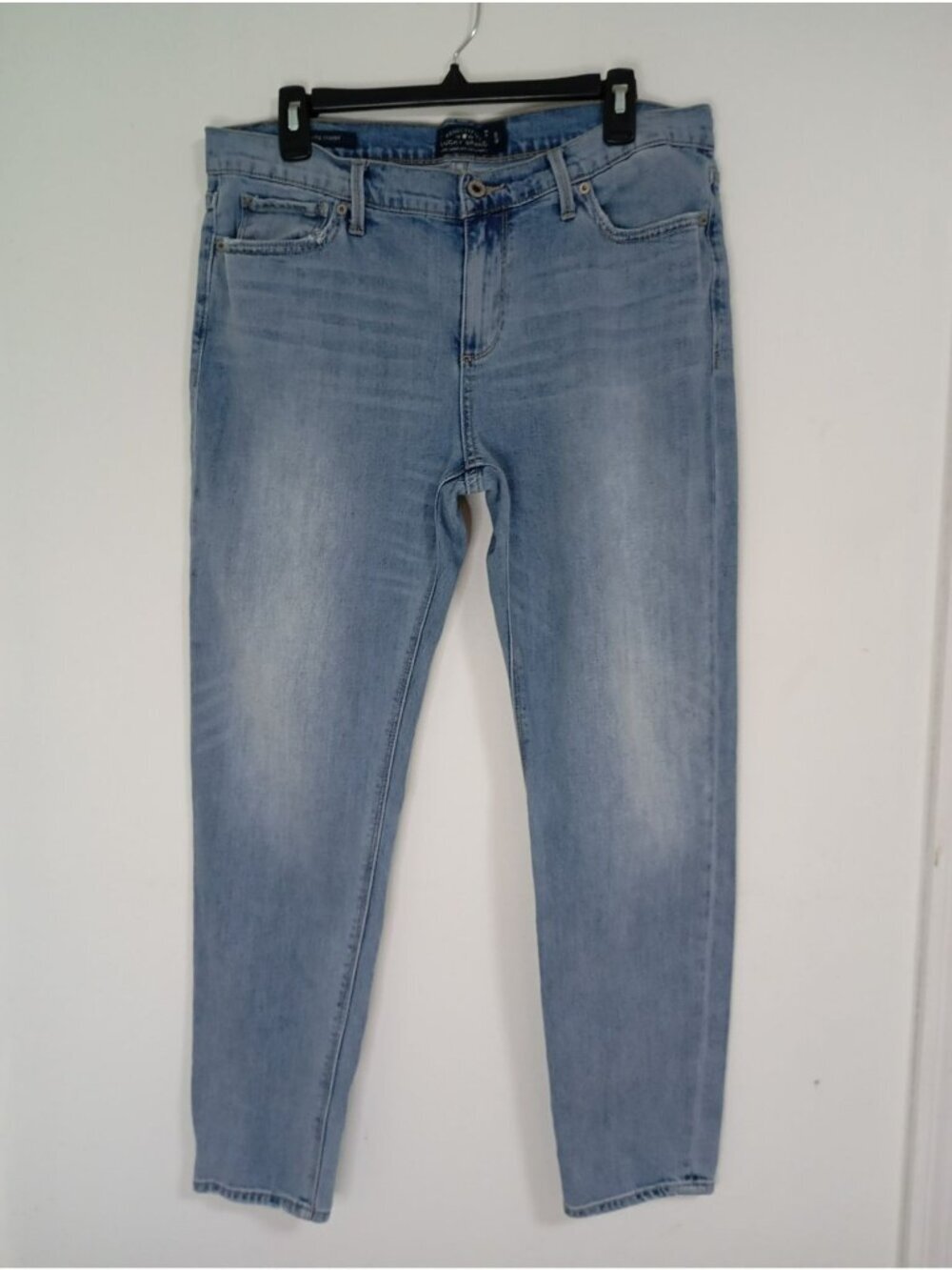 Lucky Brand Women Light Wash Brooke Skinny Jeans Sz 12/31 Mid-Rise Stretch Denim